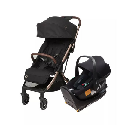 Travel System Coche Eva 3 + Silla Cabriofix - Black Champagne | Maxi Cosi