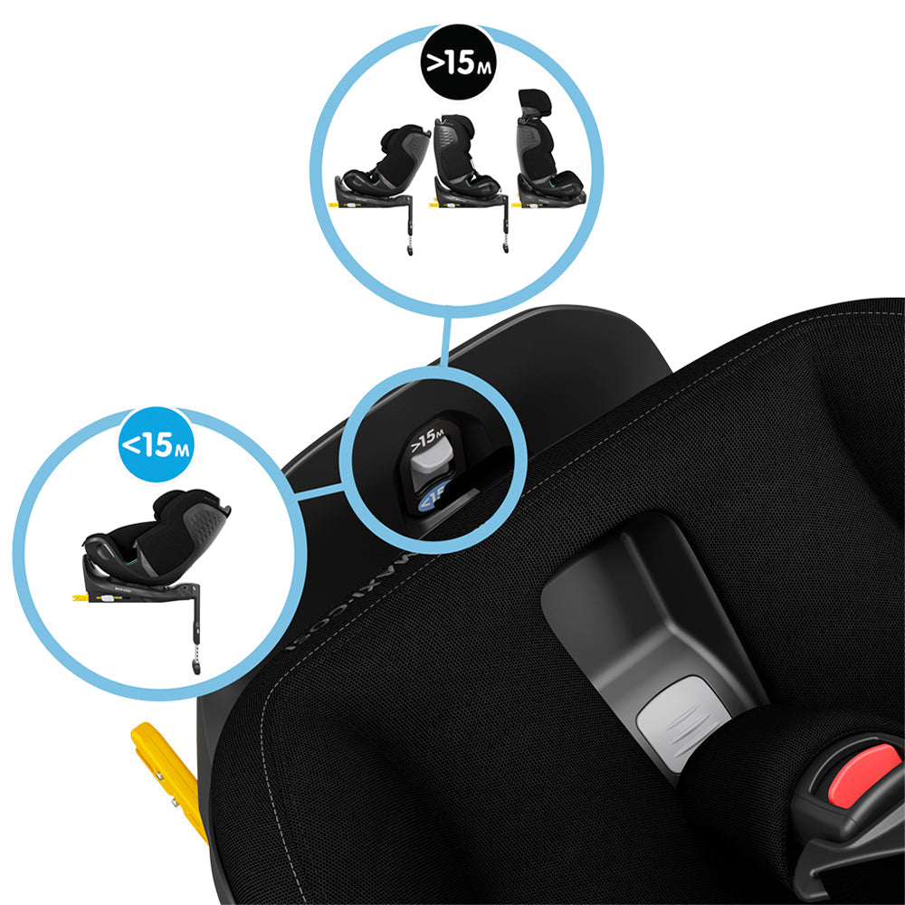 Silla de Auto Convertible Emerald 360° Pro - Authentic Black | Maxi Cosi