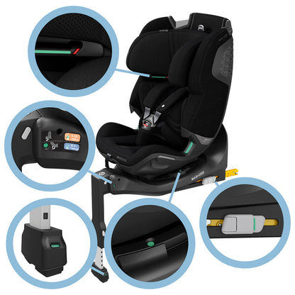 Silla de Auto Convertible Emerald 360° Pro - Authentic Black | Maxi Cosi
