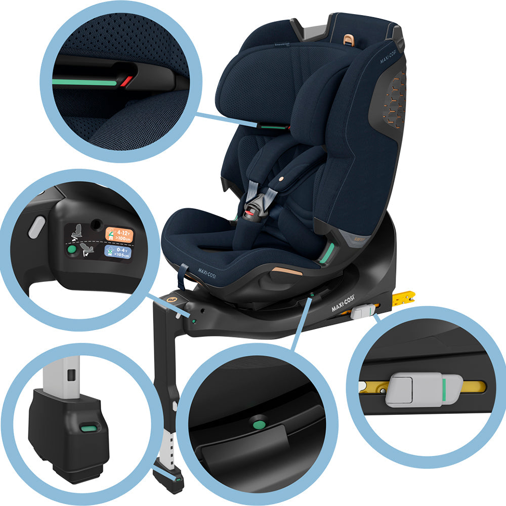 Silla de Auto Convertible Emerald 360° Pro - Authentic Blue | Maxi Cosi