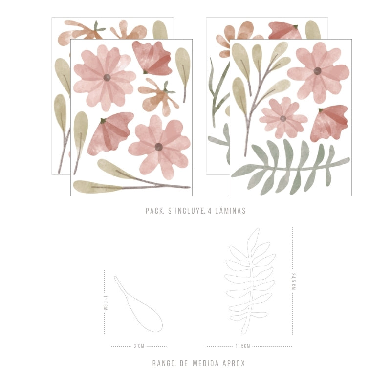 Decorative Wall Stickers - Floral Set