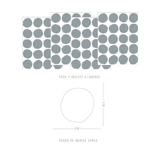 Stickers Decorativos Para Muros - Lunares Azul Oscuro | Murami