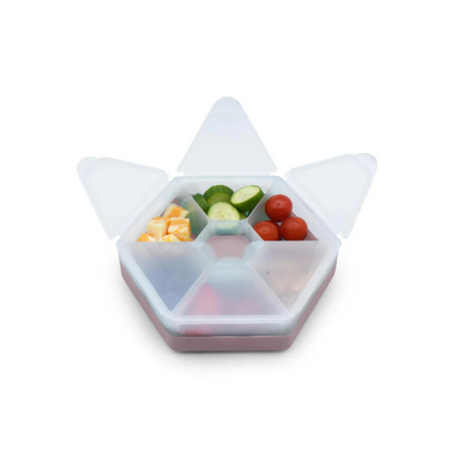 Snackle Box - Caja Contenedora de Snacks Hexagonal - Rosado | Melii