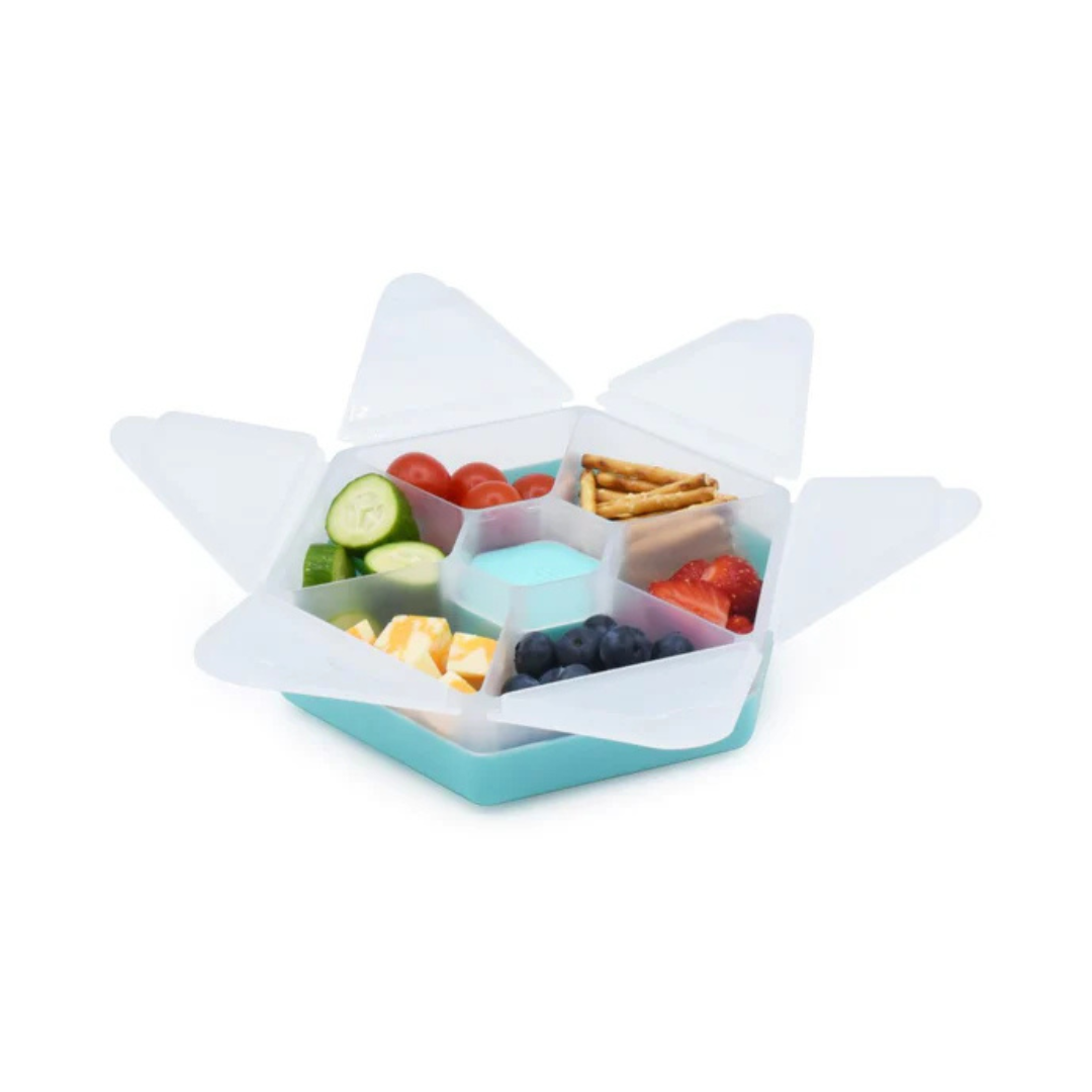 Snackle Box - Caja Contenedora de Snacks Hexagonal - Azul | Melii