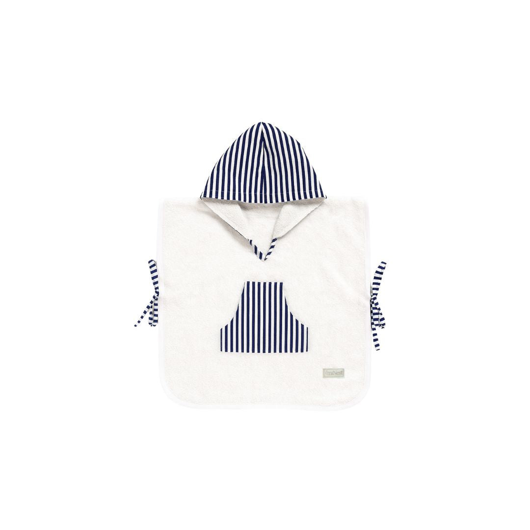 Poncho de Toalla - Rayas Azul | miNest