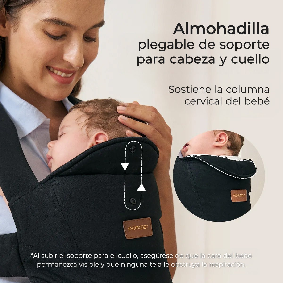 Portabebé Ergonómico WeeSnug para Recién Nacido - Khaki | MomCozy