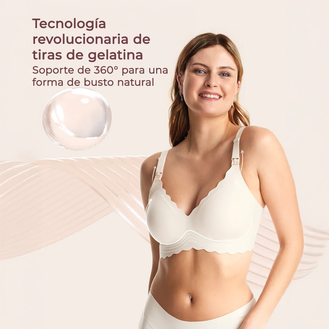 Sostén de Lactancia Jelly Strip - Crema | MomCozy