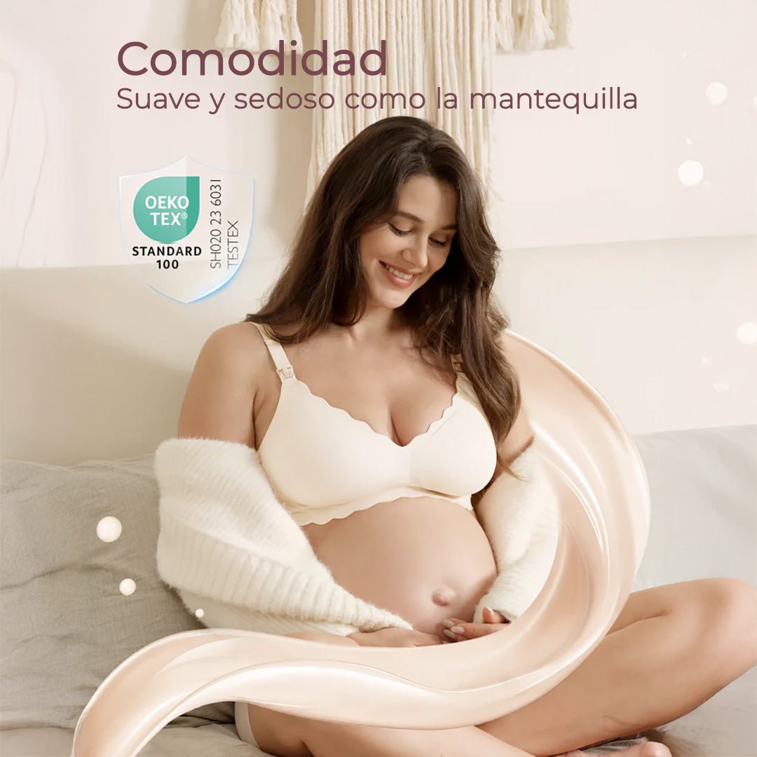 Sostén de Lactancia Jelly Strip - Crema | MomCozy