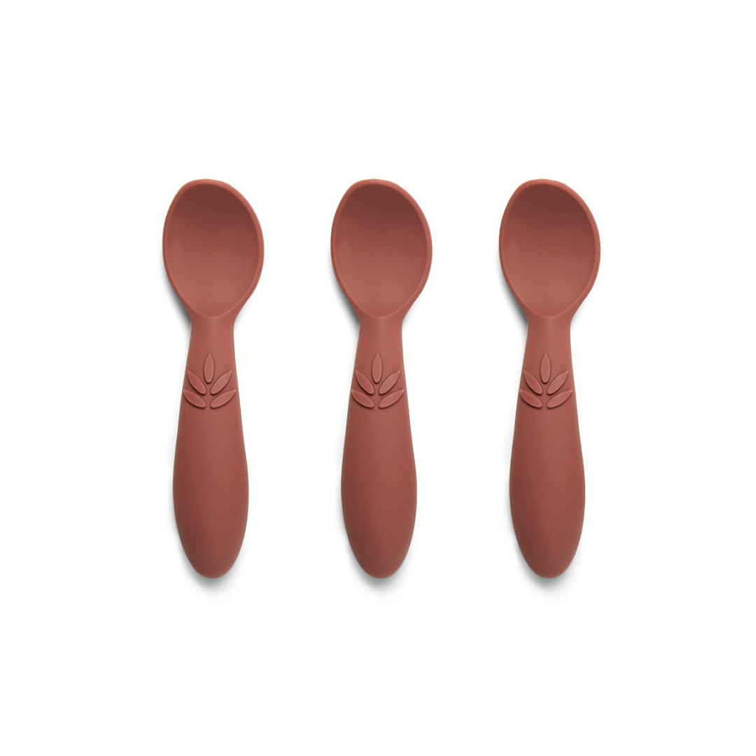 Pack 3 Cucharas de Silicona Ella - Caoba | Nuuroo
