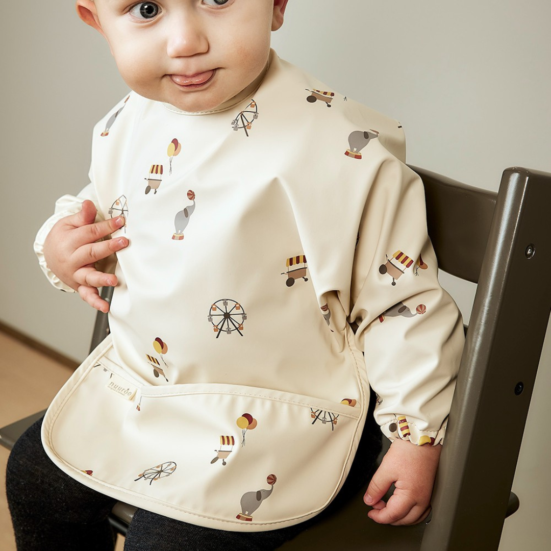 Babero Impermeable Luna - Crema - Circo | Nuuroo