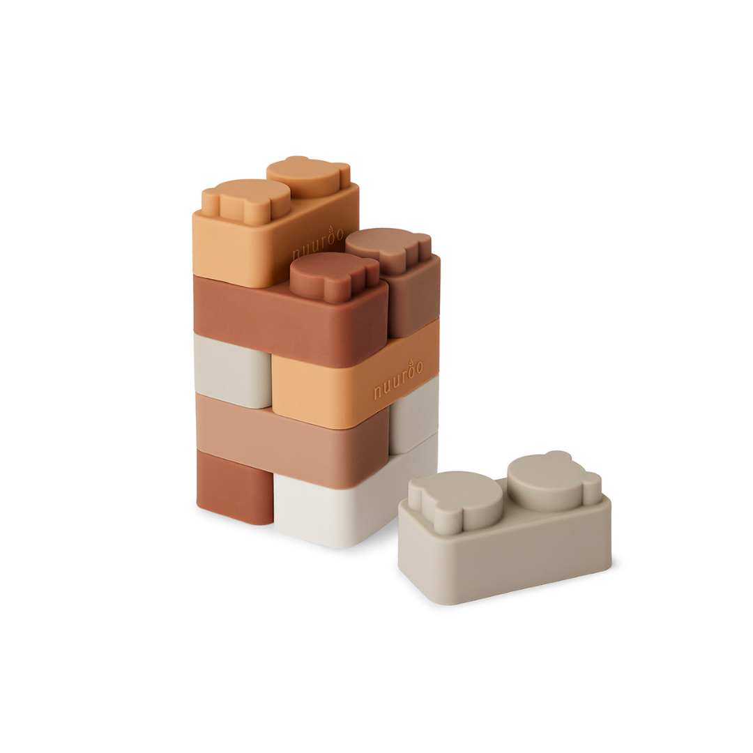 Bloques de Silicona 10 piezas Pile - Color Marrón | Nuuroo