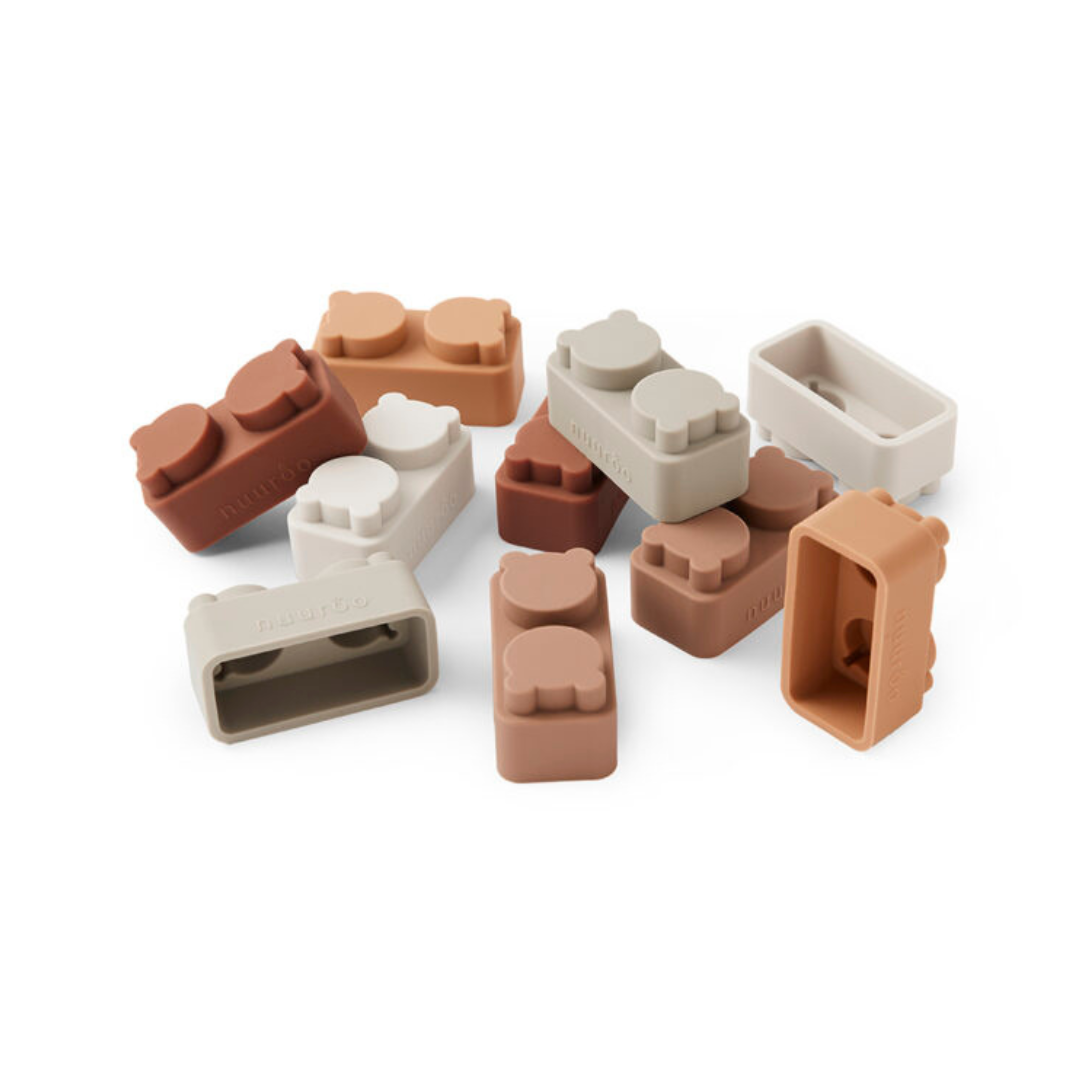Bloques de Silicona 10 piezas Pile - Color Marrón | Nuuroo
