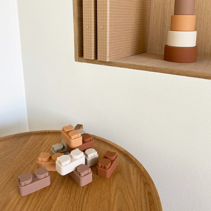 Bloques de Silicona 10 piezas Pile - Color Marrón | Nuuroo