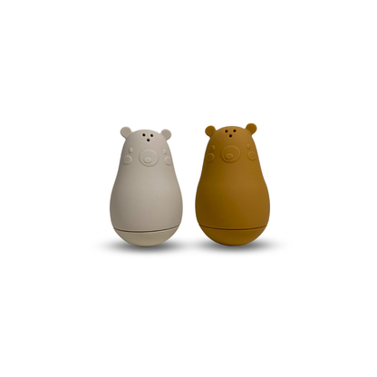 Pack de 2 Juguetes de Baño Silicona Joa - Crema / Marrón | Nuuroo