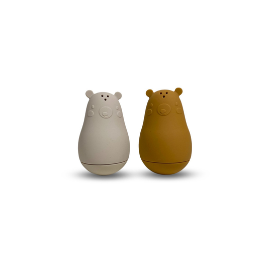 Pack de 2 Juguetes de Baño Silicona Joa - Crema / Marrón | Nuuroo