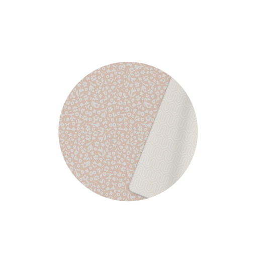 Alfombra de Juego Reversible y Antigolpes - Redondo -  Flores | Oruga Kids