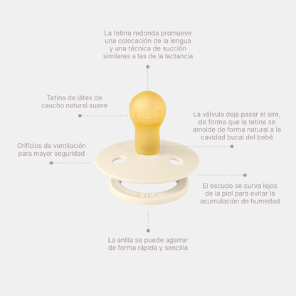 chupete bebe bibs color ivory foto 5