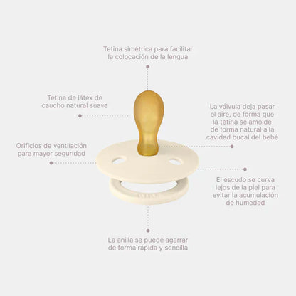 Pack de 2 Chupetes - Fossil Grey & Mauve | BIBS