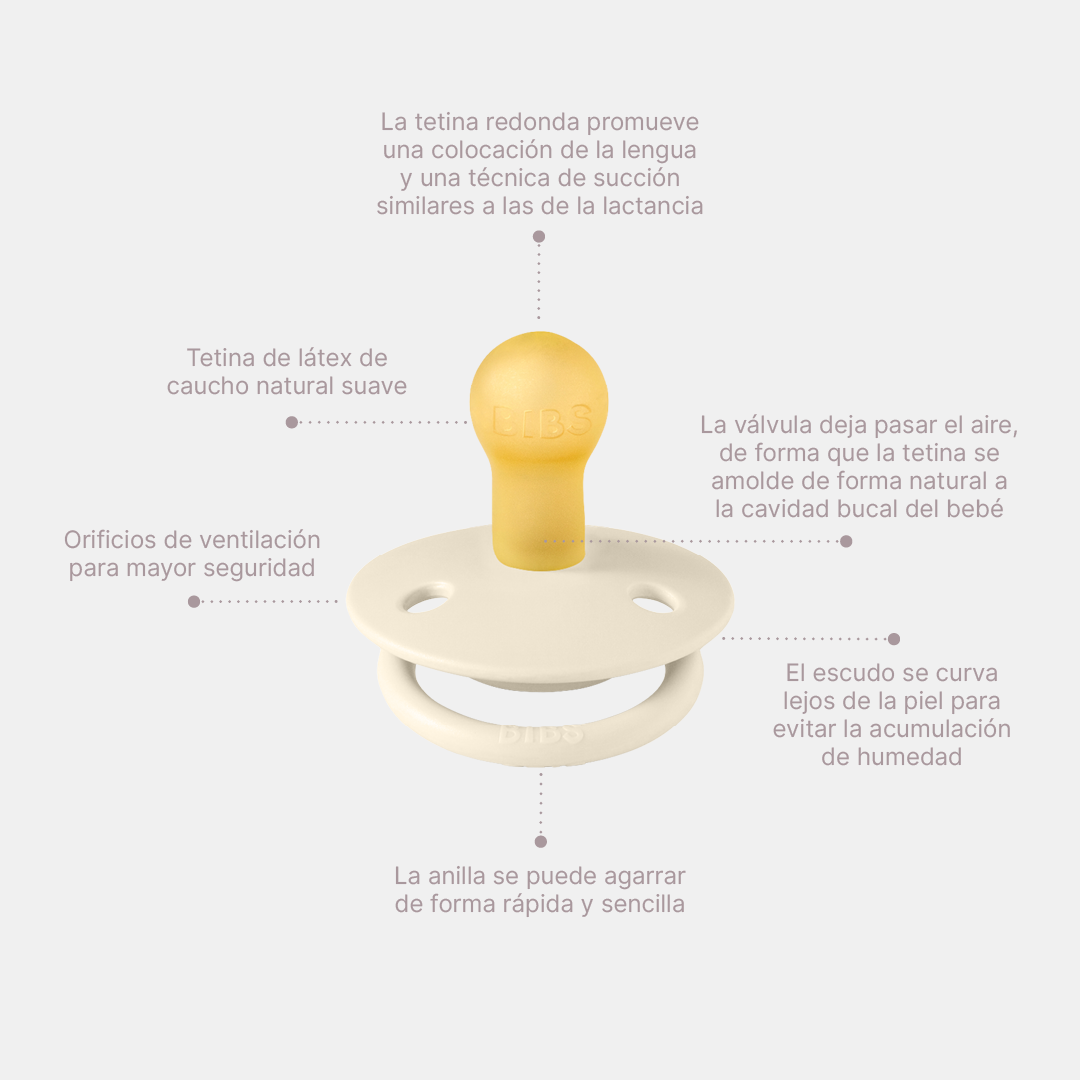 Pack de 2 Chupetes - Ivory & Baby Pink | BIBS