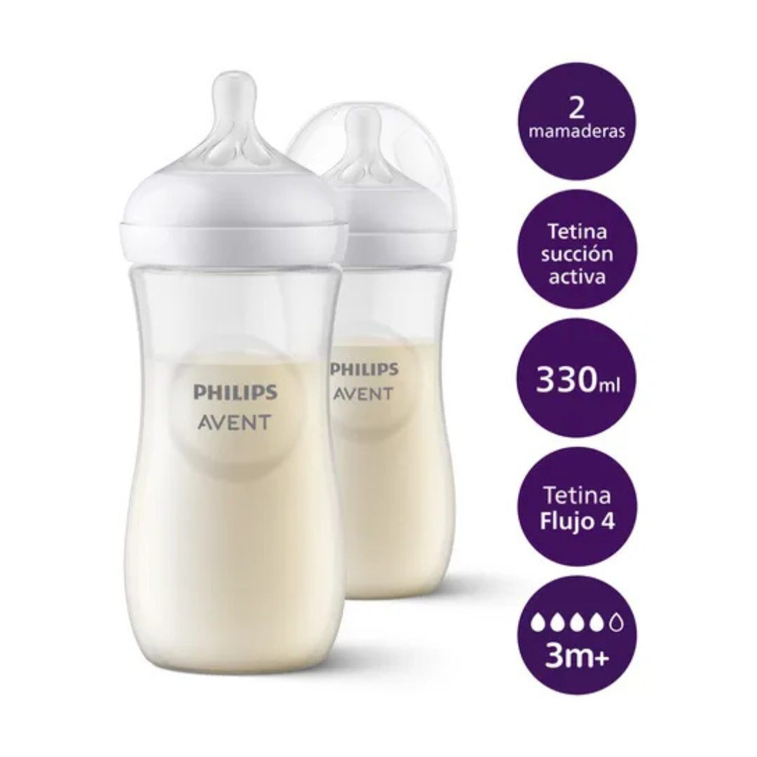 Pack 2 Mamaderas Natural Response - 330 ml  | Philips Avent