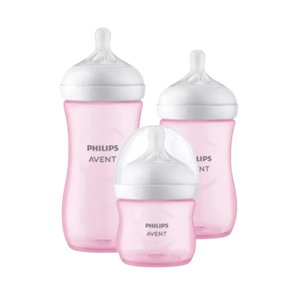 Set Triple Mamaderas Natural Response - Rosa | Philips Avent