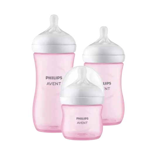 Set Triple Mamaderas Natural Response - Rosa | Philips Avent