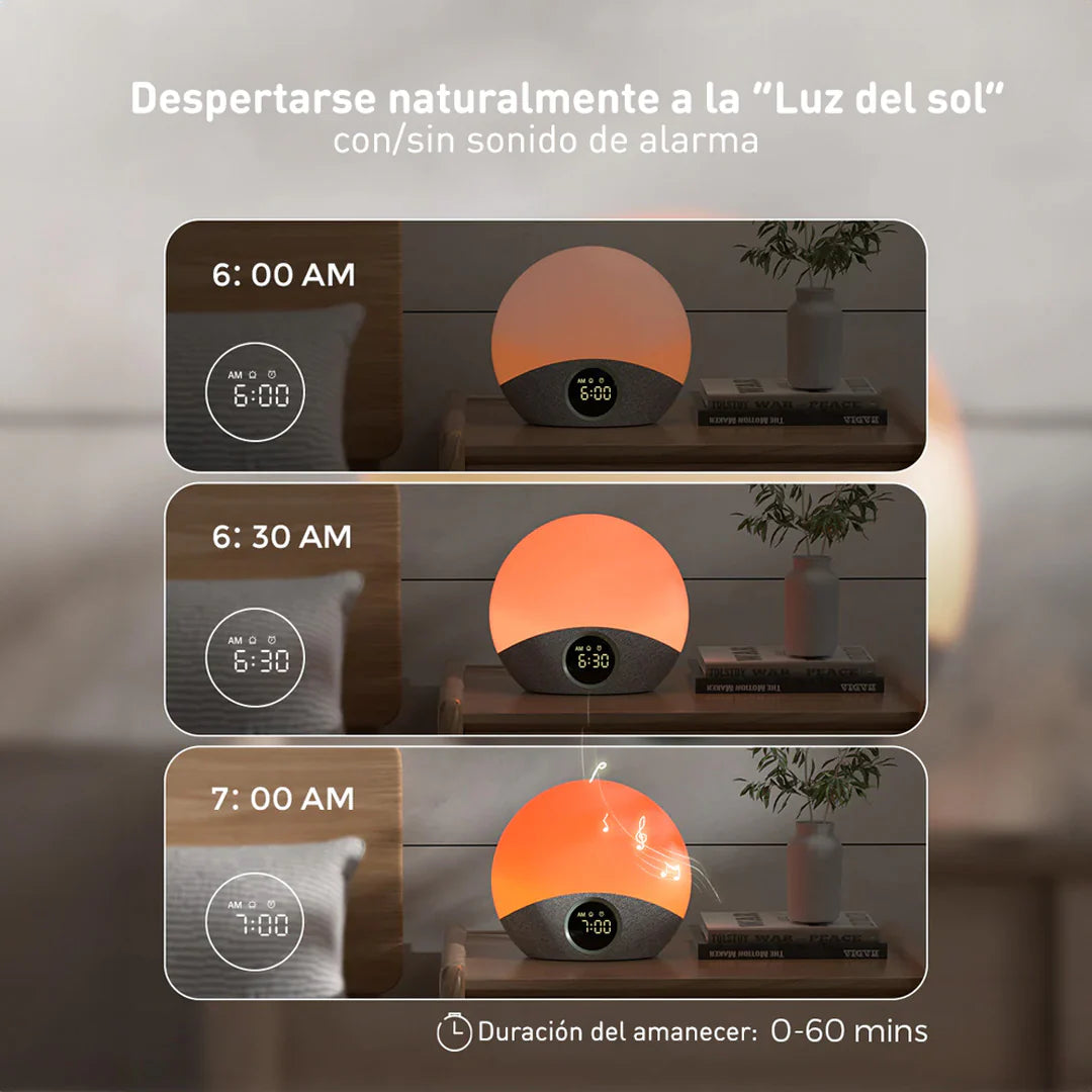 Ruido Blanco y Alarma con Luz de Amanecer