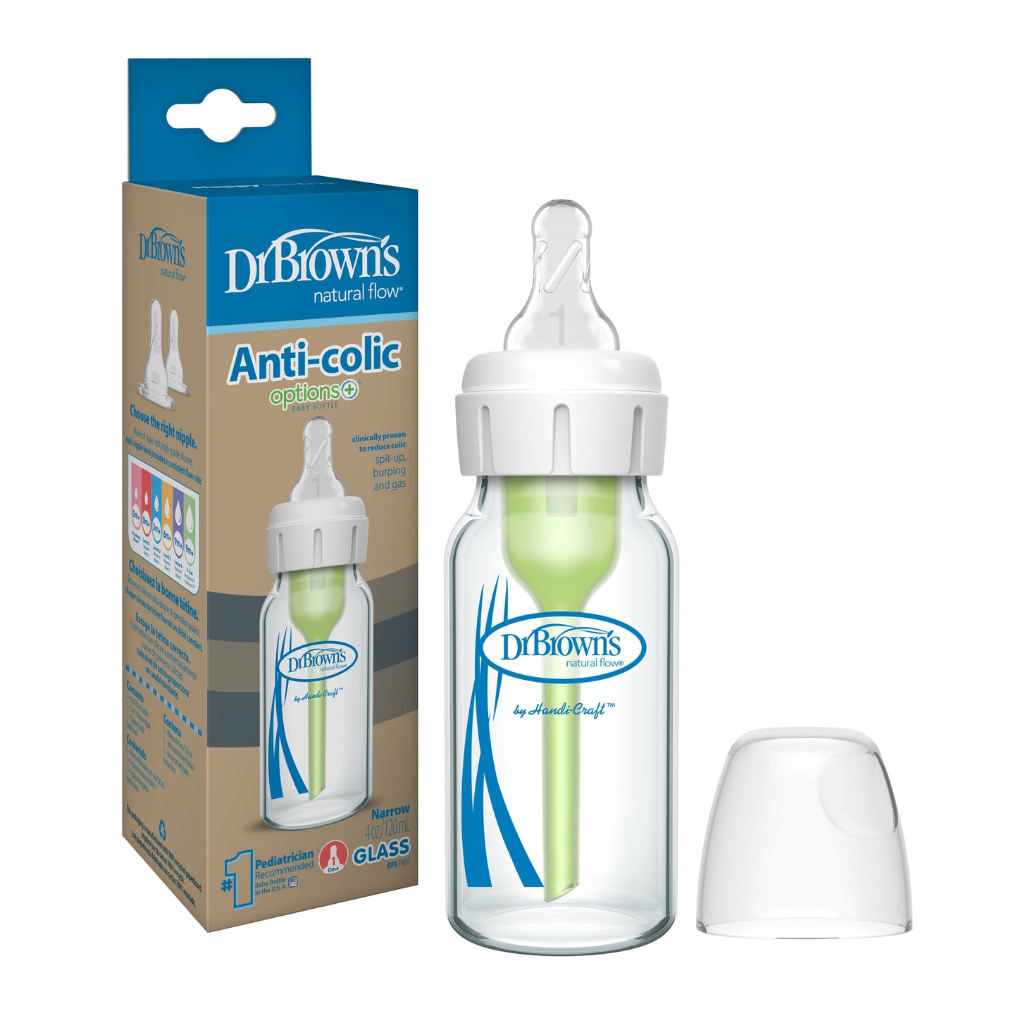 Mamadera de Vidrio Anticólicos - 120ml