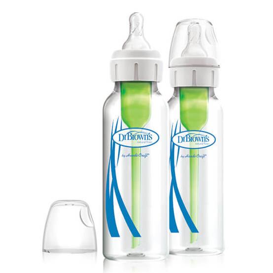 Pack de 2 Mamaderas de Vidrio Anticólicos - 250ml