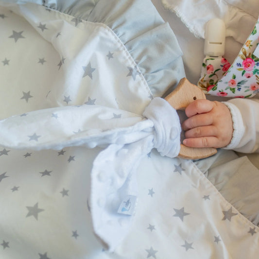 Sonajero Pajarito Ruidoso - Gris | Algodones