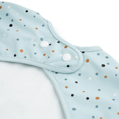 Babero Grande con Mangas y Bolsillo Happy Dots - Azul