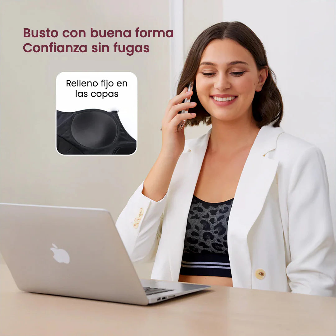 Sostén de Lactancia 4 en 1 - Leopardo Negro | MomCozy