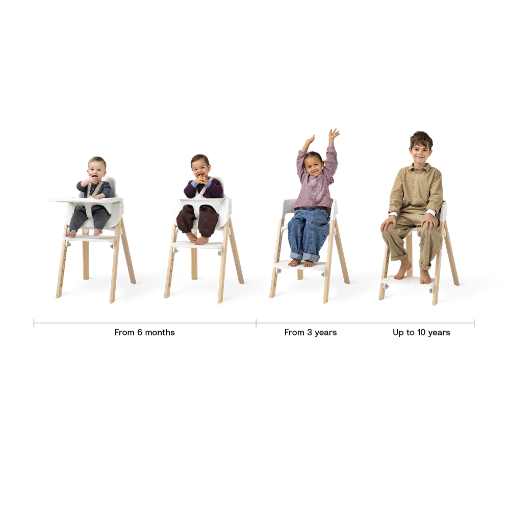 Silla Steps™ White/Natural | Stokke®