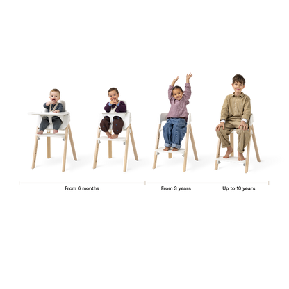 Silla Steps™ White/Natural | Stokke®