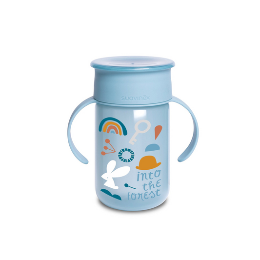 Taza de Entrenamiento 360° con Disco Antiderrame - Forest - Azul | Suavinex