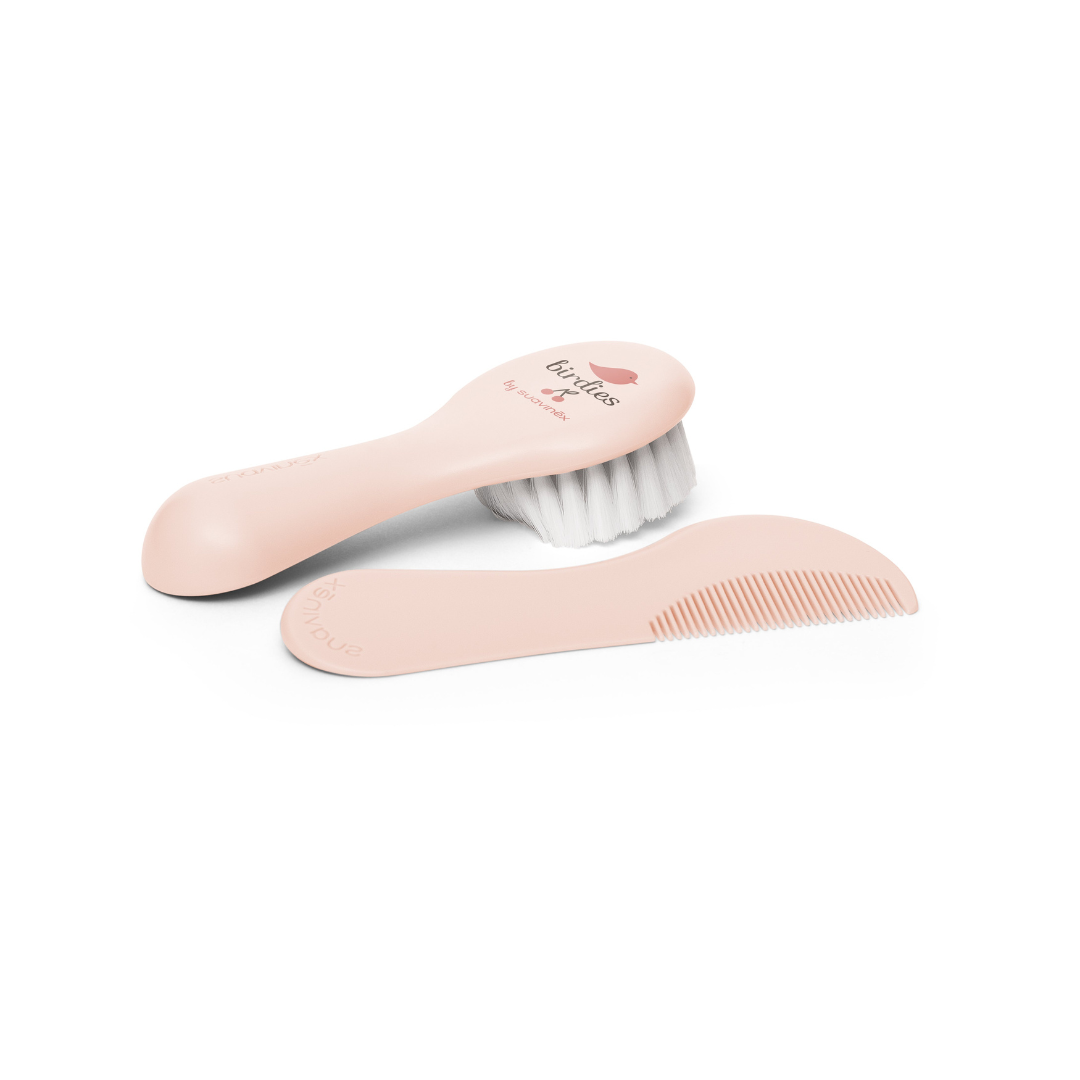 Pack de Cepillo + Peine Birdies - Rosa | Suavinex