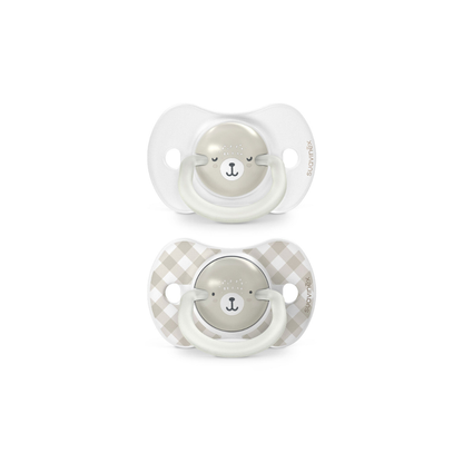 Pack de 2 Chupetes Fisiológicos Nocturnos Wild - Gris | Suavinex