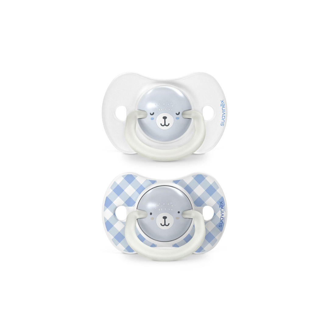Pack de 2 Chupetes Fisiológicos Nocturnos Wild - Azul | Suavinex