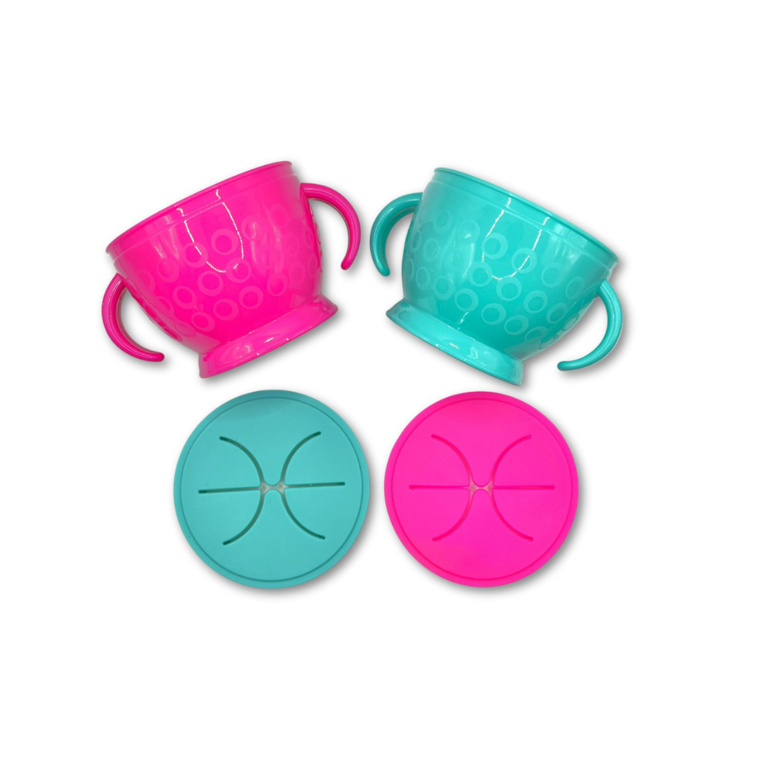 Pack de 2 Bowls para Snacks - Rosa y Verde | The Baby Nation