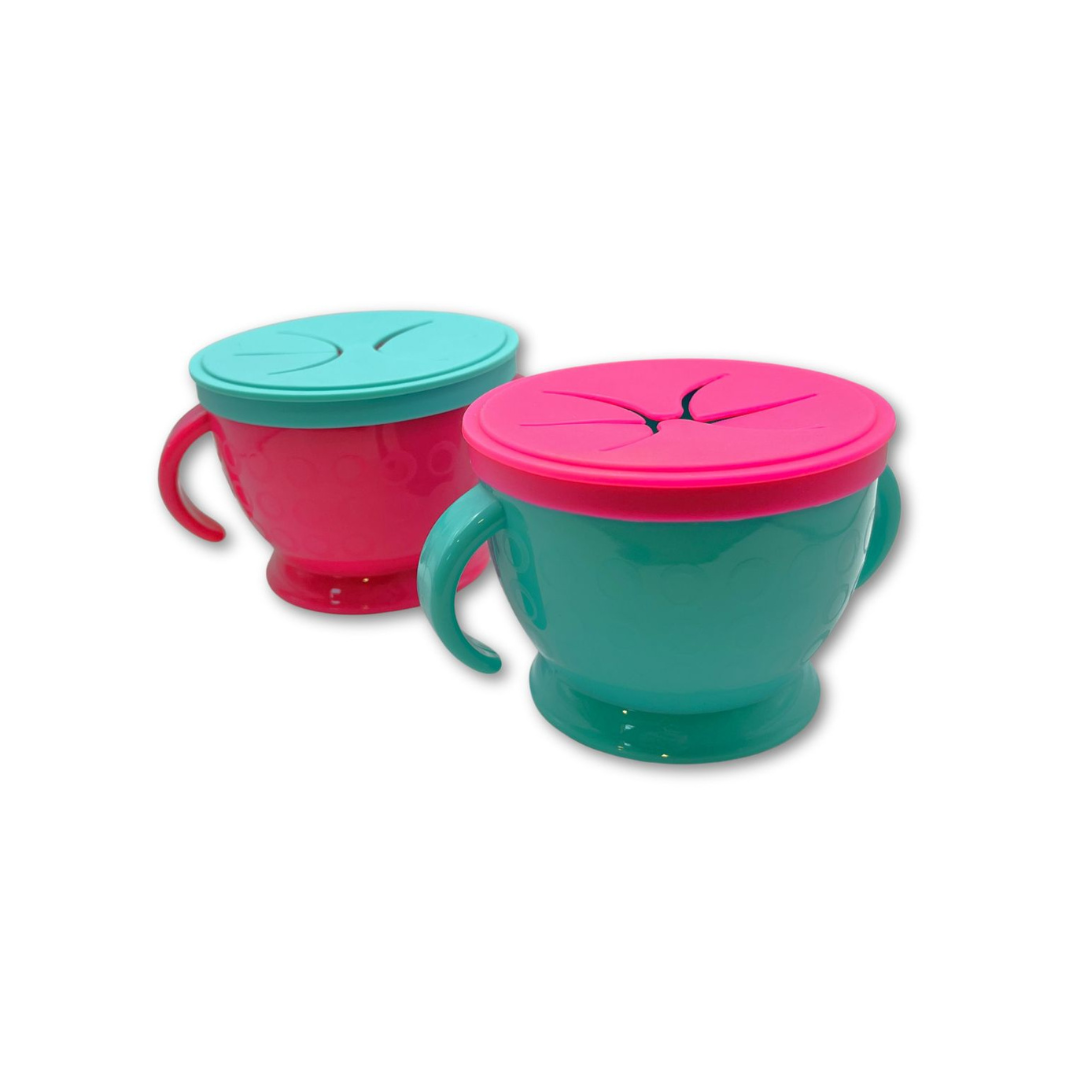 Pack de 2 Bowls para Snacks - Rosa y Verde | The Baby Nation