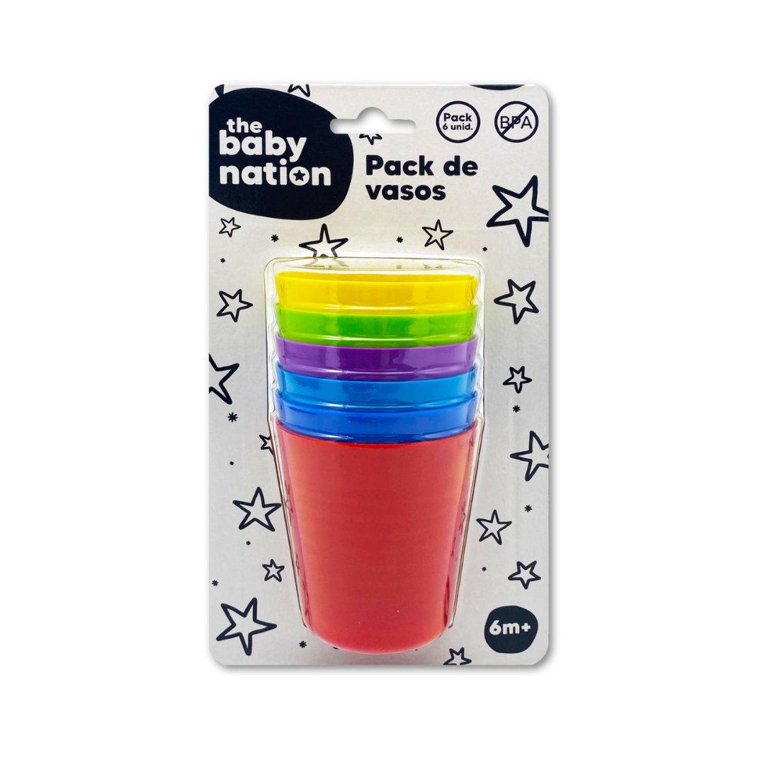 Set de 6 Vasos de Colores | The Baby Nation