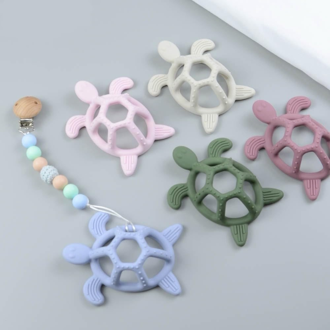 Mordedor de Silicona Tortuga - Morado | The Baby Nation