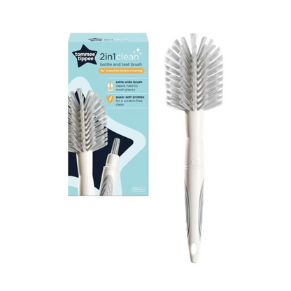 Cepillo Limpia Mamaderas y Tetinas 2 en 1 Closer to Nature | Tommee Tippee