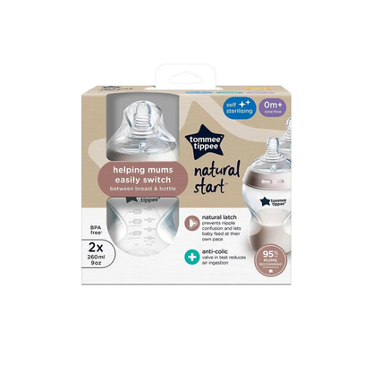 Set 2 Mamaderas Natural Start - 260 ml | Tommee Tippee