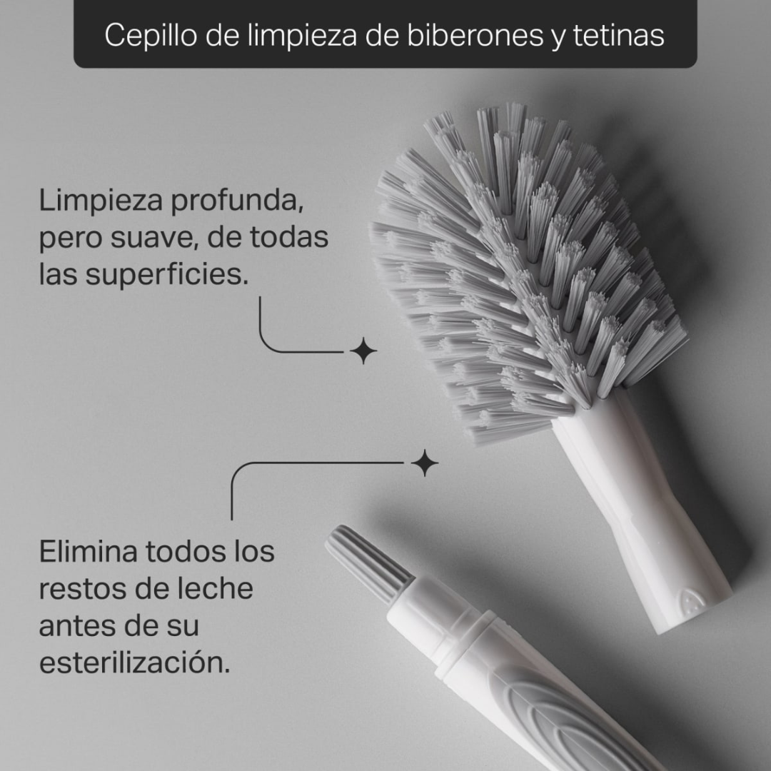 Cepillo Limpia Mamaderas y Tetinas 2 en 1 Closer to Nature | Tommee Tippee