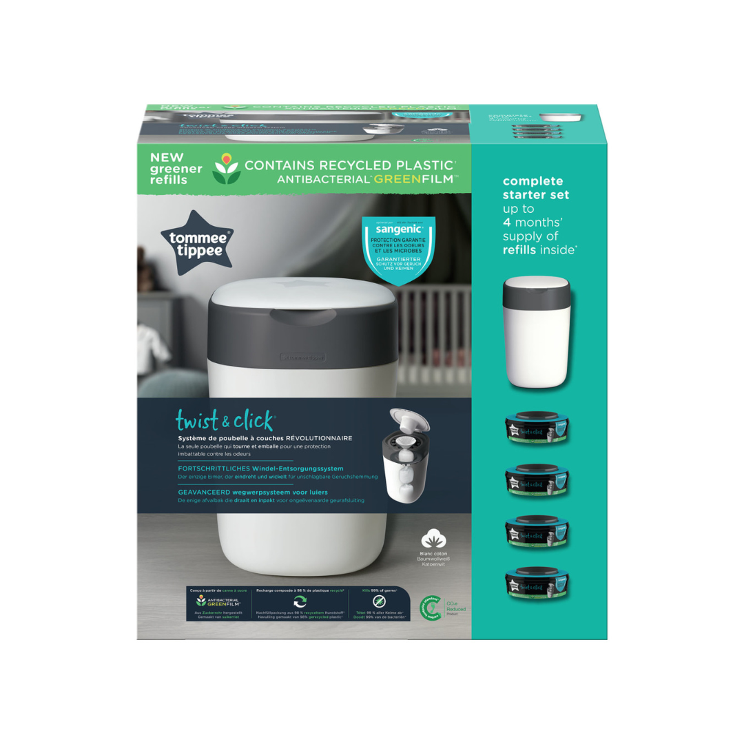 Contenedor de Pañales Sangenic Twist & Click + 4 Repuestos | Tommee Tippee
