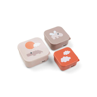 Set 3 Cajas para Snack Nube - Beige/Rosa