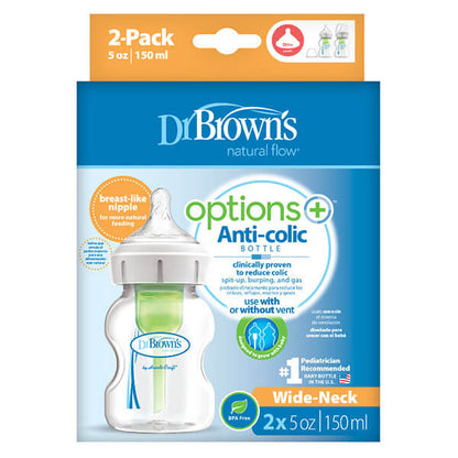 Pack de 2 Mamaderas Anticólicos Boca Ancha - 150ml