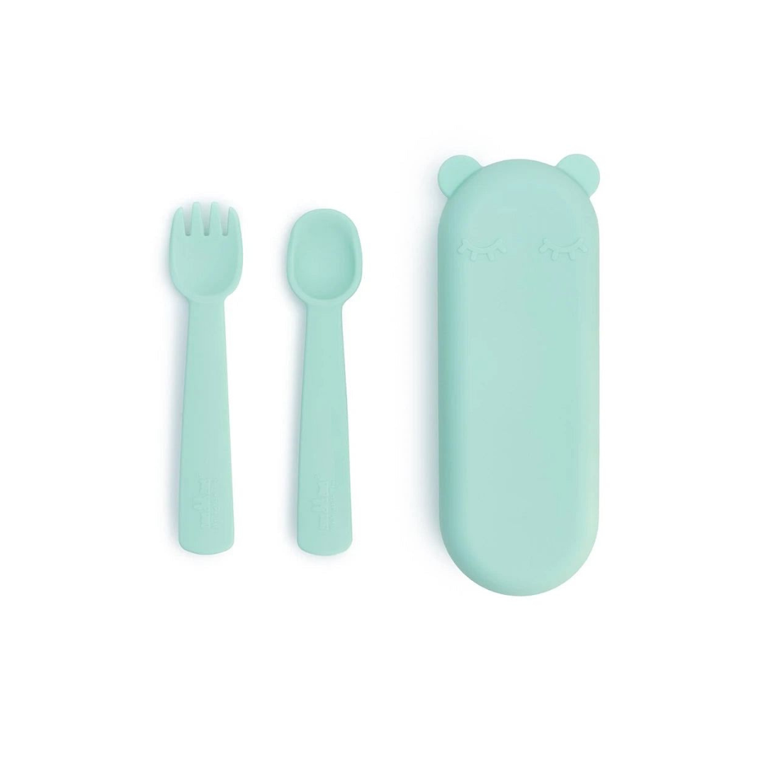 Cubiertos con Caja - Verde Menta | We Might Be Tiny