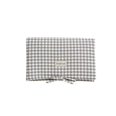 Mudador Portátil - Mini Vichy Gris | miNest